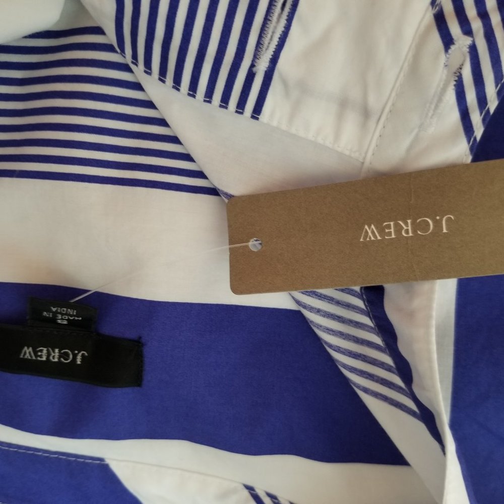 J Crew button front cotton poplin tunic - Picture 3 of 4